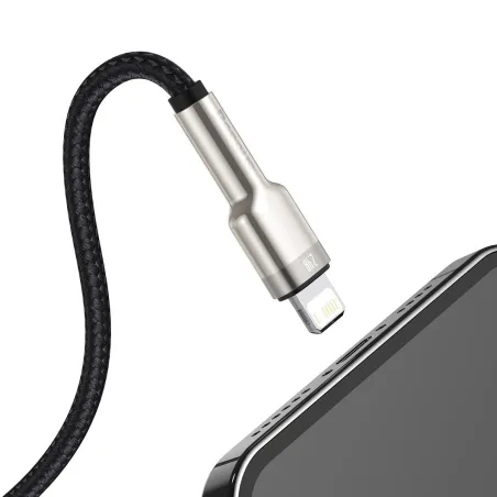 USB cable for Lightning Baseus Cafule, 2.4A, 1m (black)